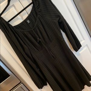 SHEIN Curve Black Ribbed Long Sleeve Dress. Size 3XL